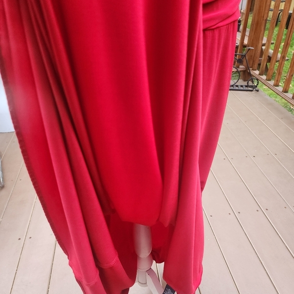 Collection Dressbarn Red Floor Length Sleevesless Strechy Dress size 8 - Picture 13 of 14